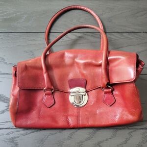 Vintage Wilson's leather italian leather bag purse handbag red Women's